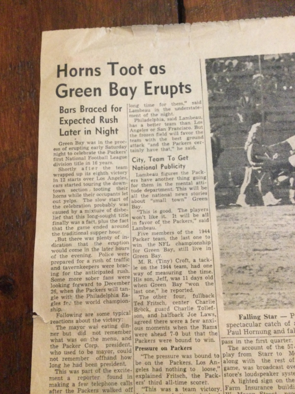 1960 Packer Green Bay News Gazette Souvenir Edition Win Clinch Conference Title