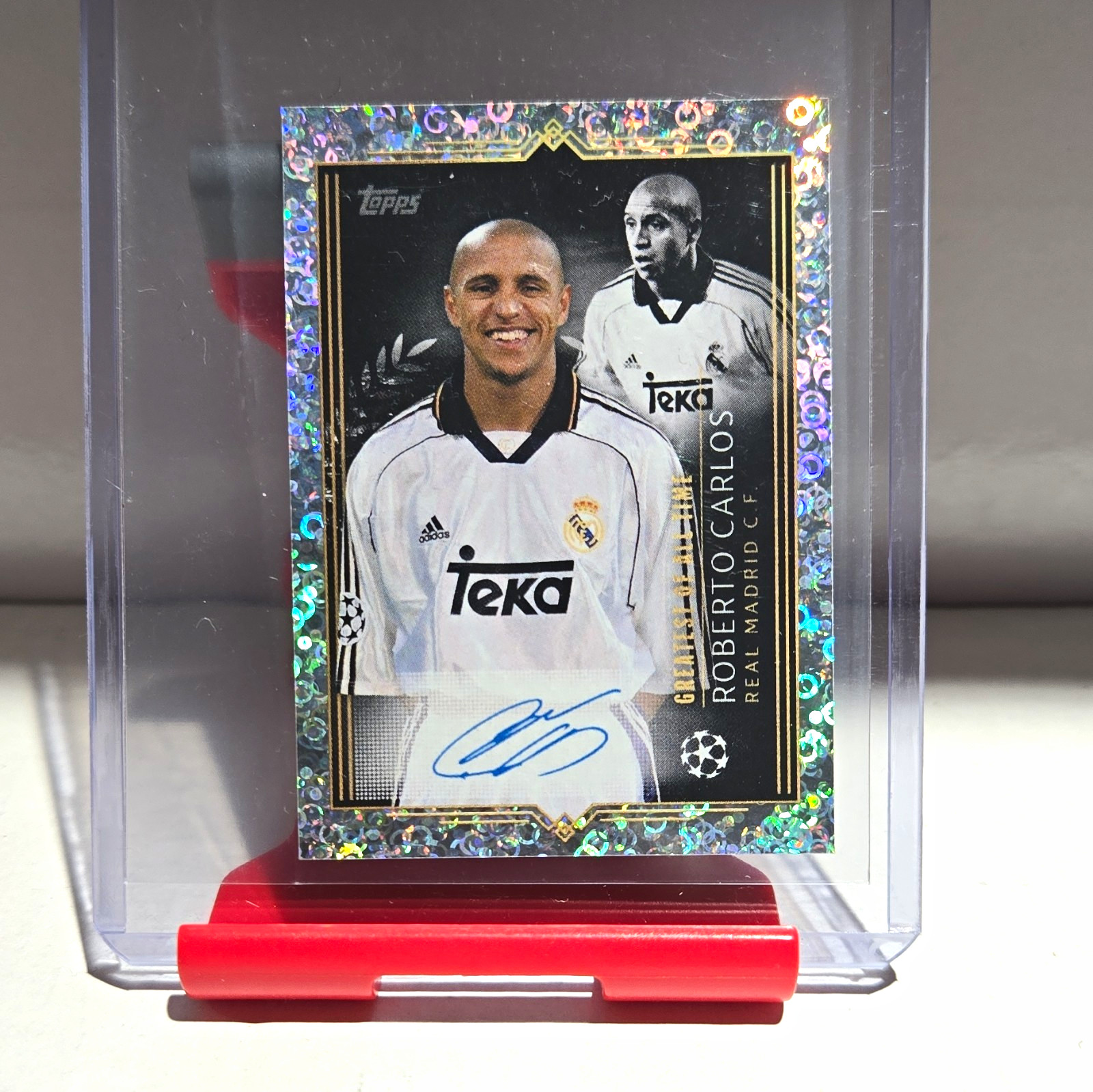 Topps 2023/24 UEFA Champions League Roberto Carlos Real Madrid Auto Sticker #734
