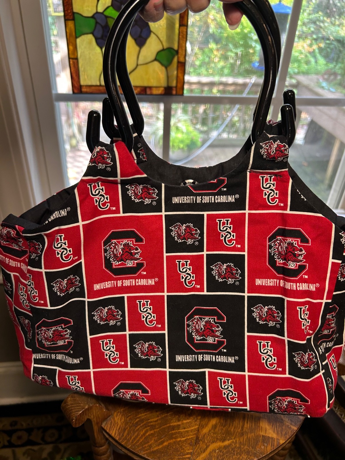 USC Pride. Show your Colors with A Handmade Gamecock Purse, Black, White and Red