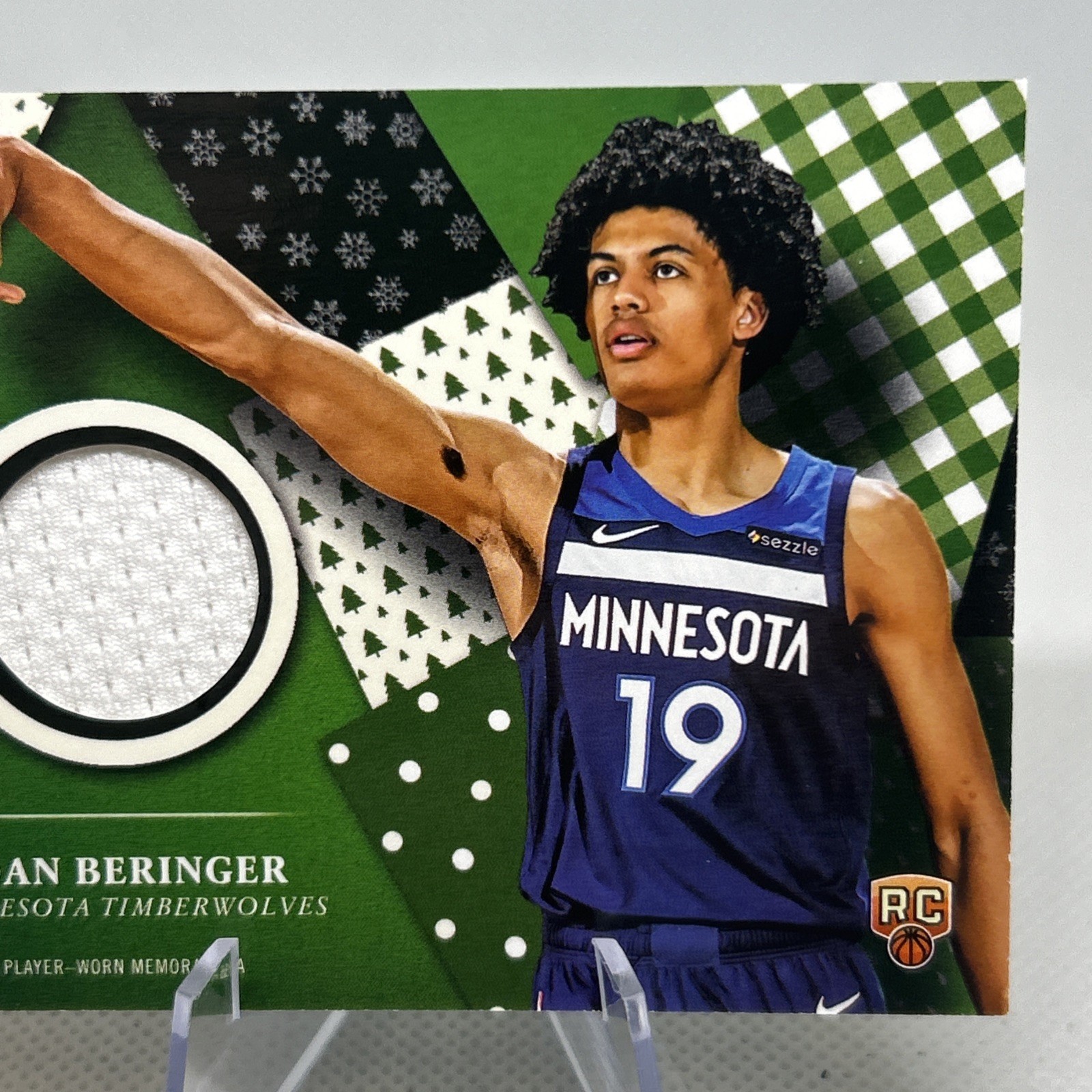 2025-26 Topps Holiday Holiday Relic Joan Beringer RC Minnesota Timberwolves E103