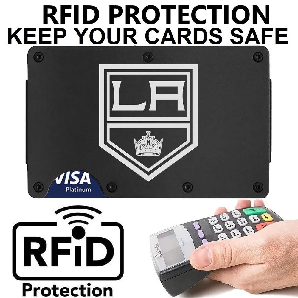 Los Angeles Kings Guardian Angel Titanium Carbon Fiber RFID Blocking Wallet D7