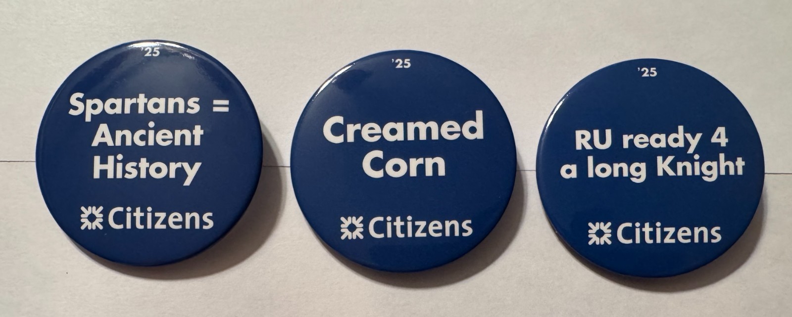 2025 PENN STATE CITIZENS BANK COMPLETE FOOTBALL REGULAR SEASON BUTTON SET OF 12