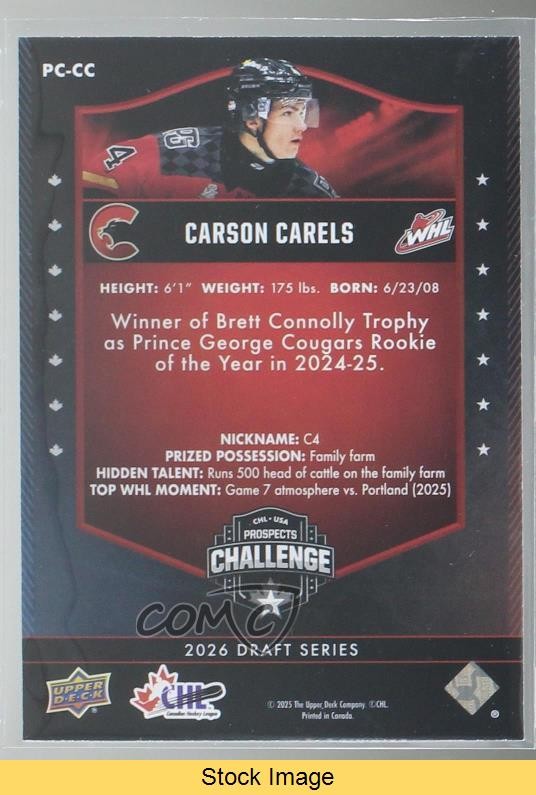 2025 Upper Deck CHL USA Prospects Challenge Red Carson Carels #PC-CC READ 2q6