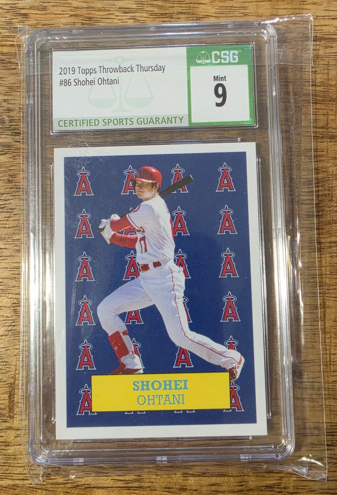 Shohei Ohtani 2019 Topps Throwback Thusday #86 CSG 9 Online Exclusive Rare