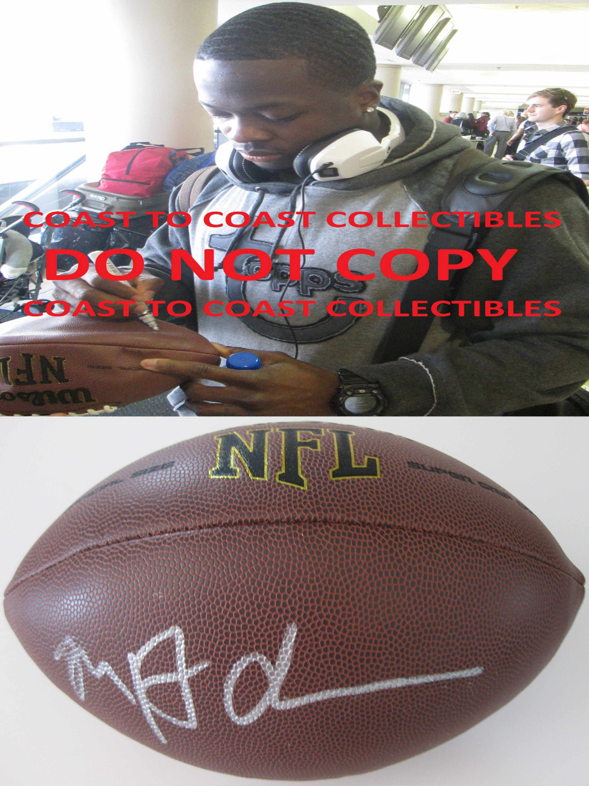 MARQUISE GOODWIN,SAN FRANCISCO 49ERS,TEXAS,SIGNED,AUTOGRAPHED,NFL FOOTBALL,PROOF