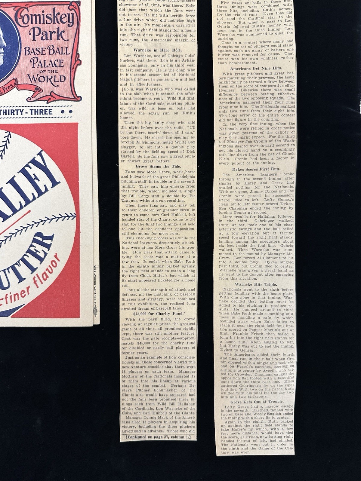 July 6 1933 MLB Baseball 1st All-Star Game Program @ Comiskey Park – RARE!
