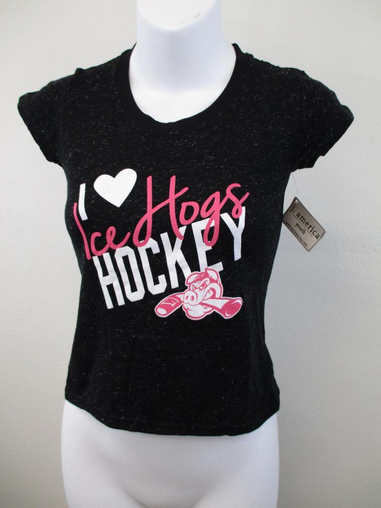 New Rockford Ice Hogs Youth Girls Sizes S-M-L-XL (5/6-7-8-10/12) Shirt
