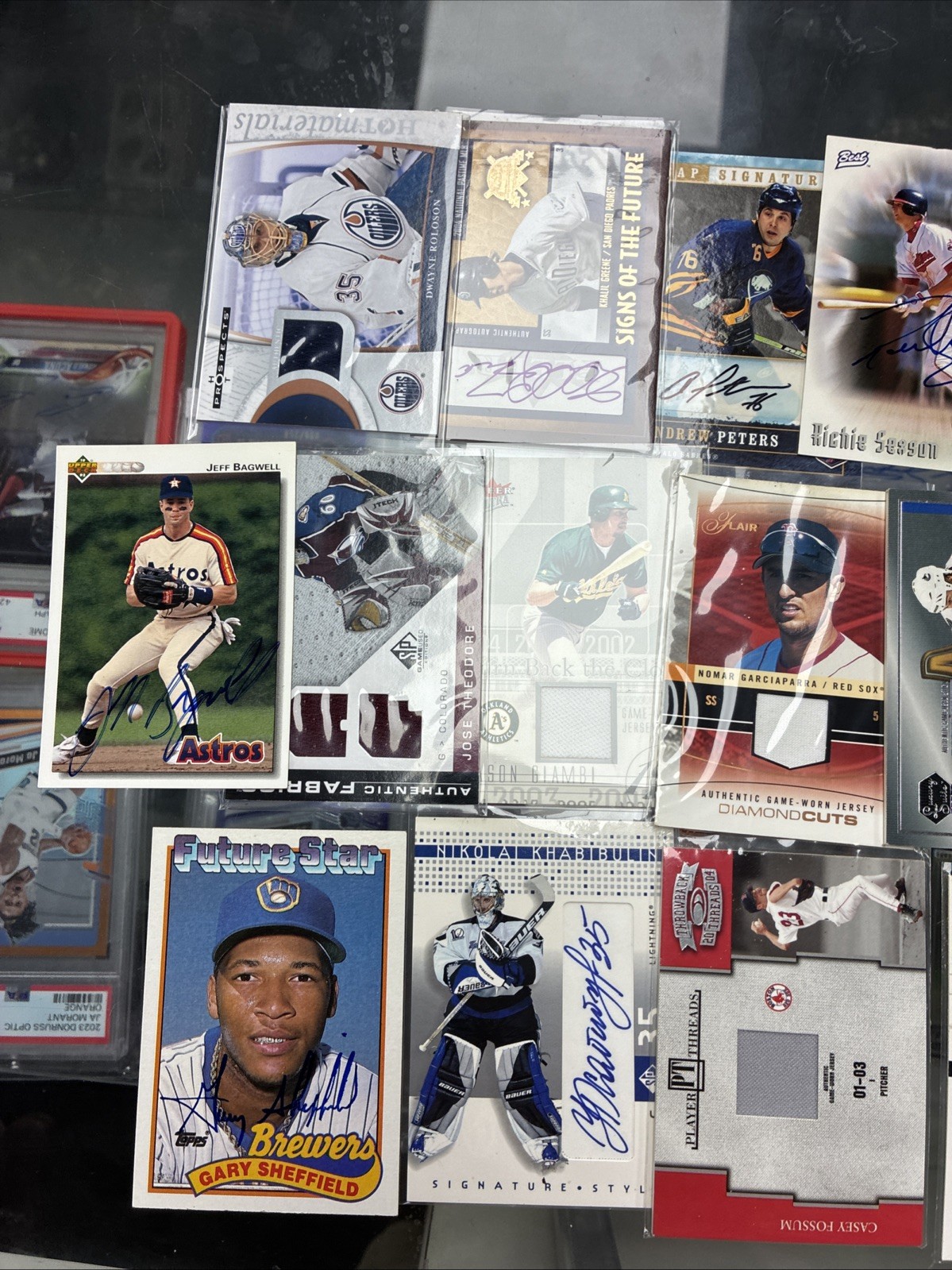 29 Card Multi-Sport Patch/Mem Lot. Years And Brands Vary