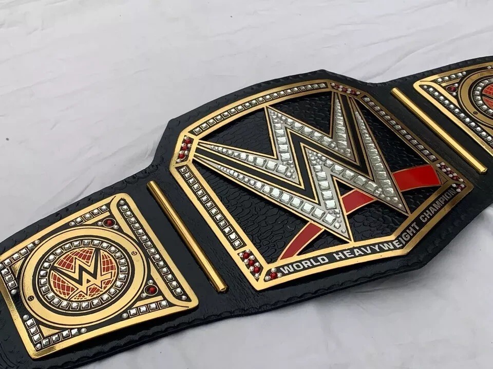 World Heavy Weight Championship Replica Title Belt Adult Size 2mm Brass Black