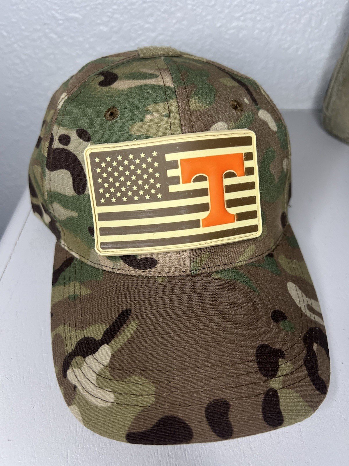 Military Combat American Flag Tennessee Volunteers football PVC Patch W Vlcro