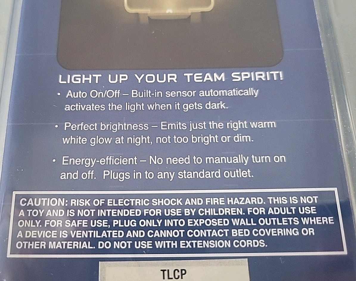 Party Animal NFL Carolina Panthers Team Night Light