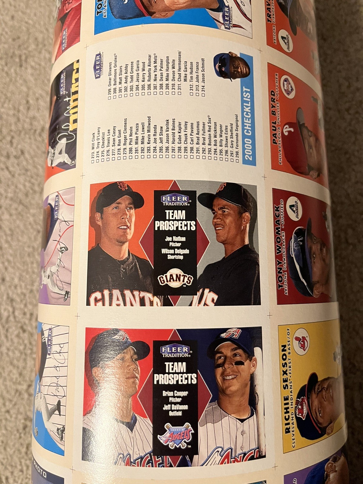 2000 FLEER TRADITION Baseball Cards UNCUT SHEET – SEE LIST OF STARS BELOW + PICS