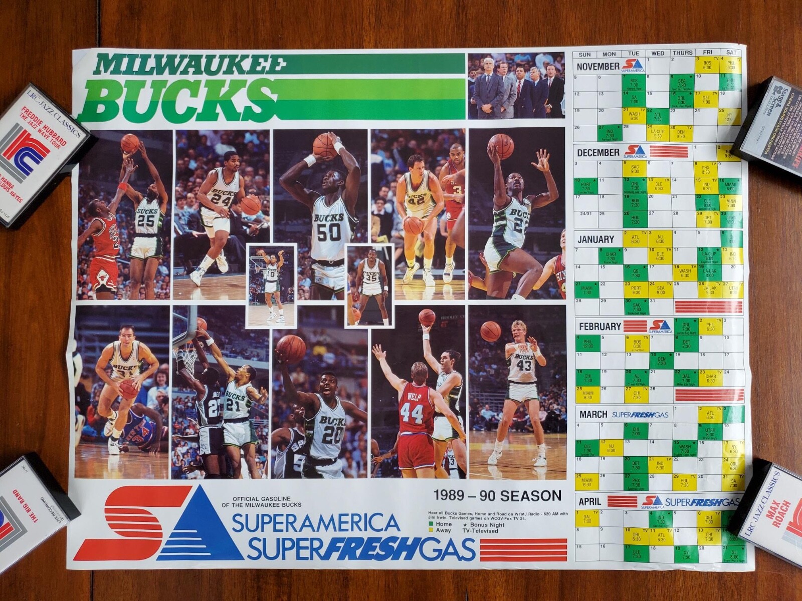 Vintage Milwaukee Bucks Poster Option PICK 1: Nice Moves, Moses Malone, Pollard
