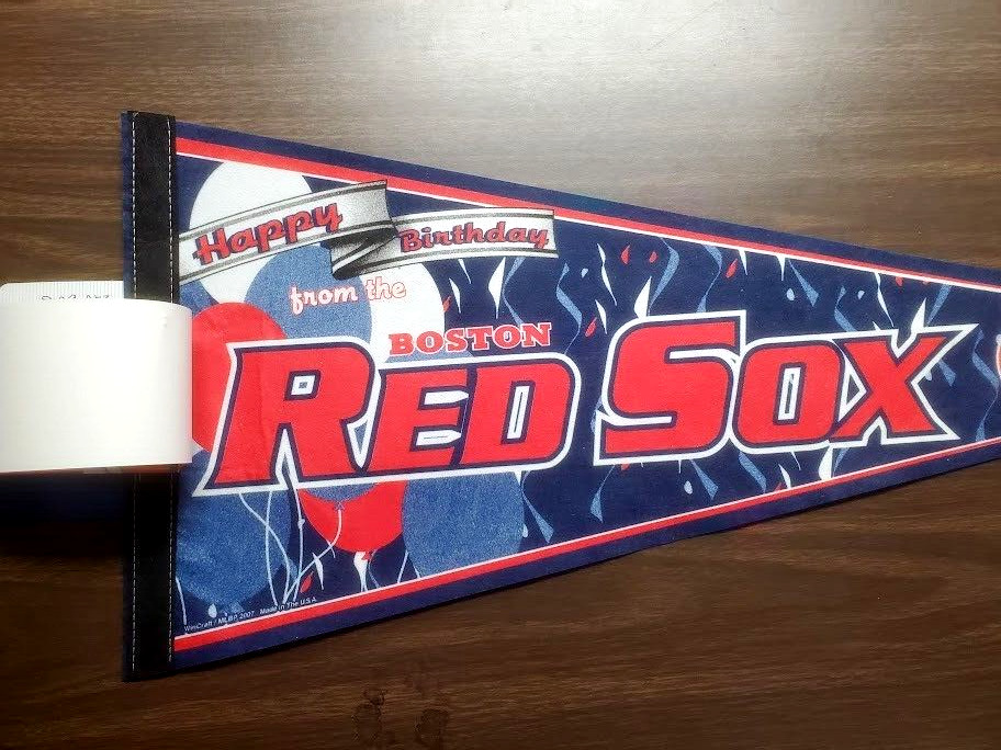 Boston Red Sox 2007 Happy Birthday Fan Pack 3piece Pennant Bumper Sticker Button