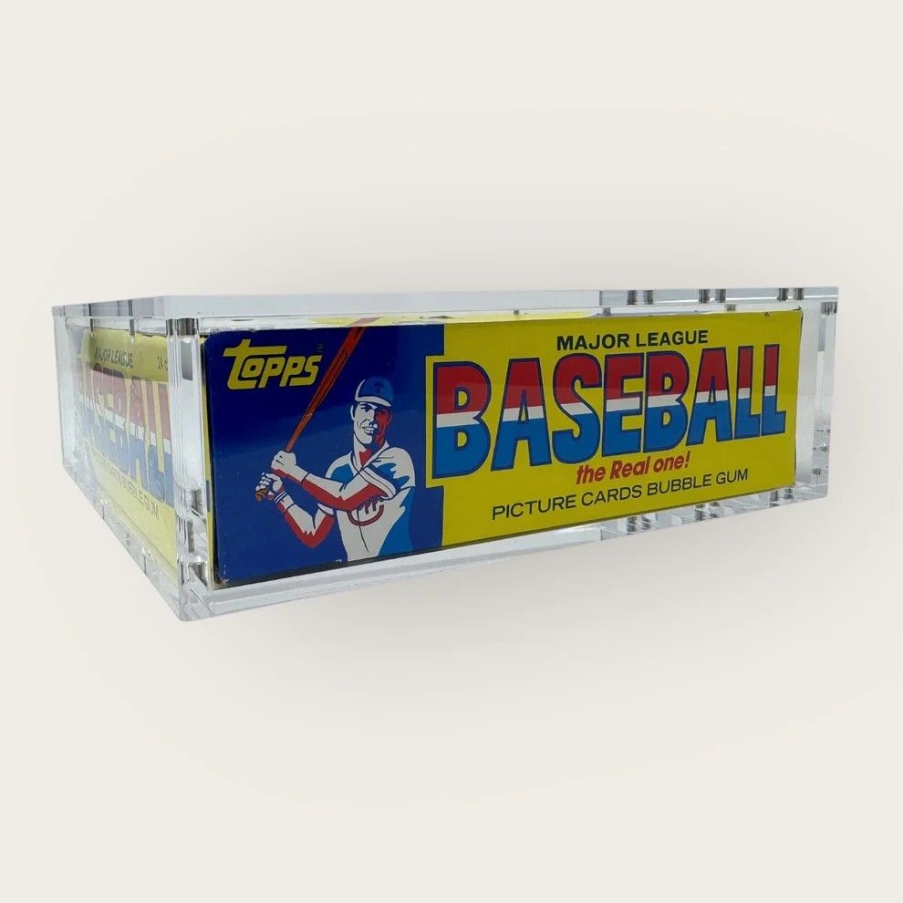 Acrylic Display Case Magnetic Lid FITS 1983 TOPPS Baseball CELLO 24 Pack Box