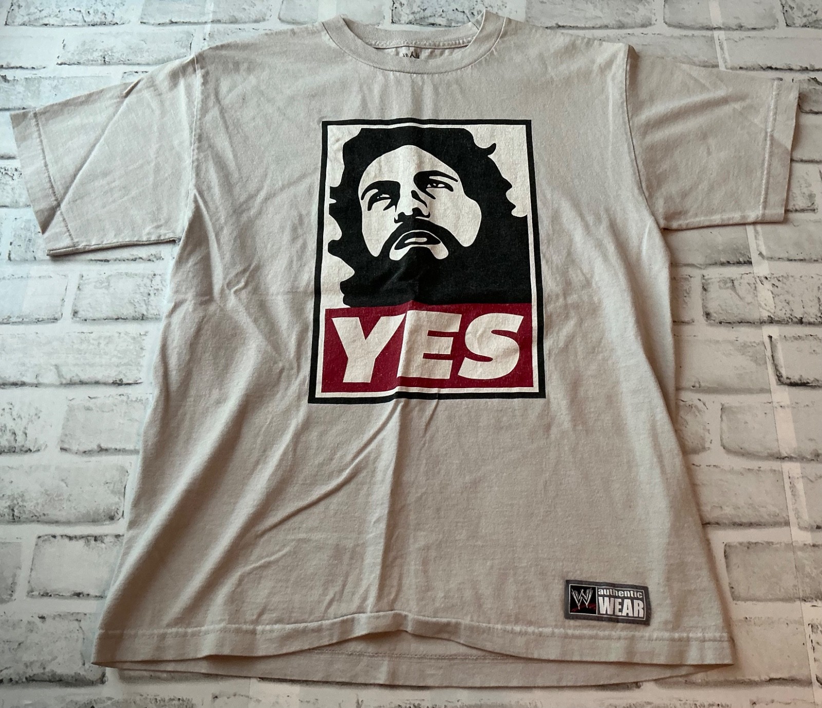 WWE Daniel Bryan YES Movement Authentic T-Shirt Men’s M Grey Wrestling Fan