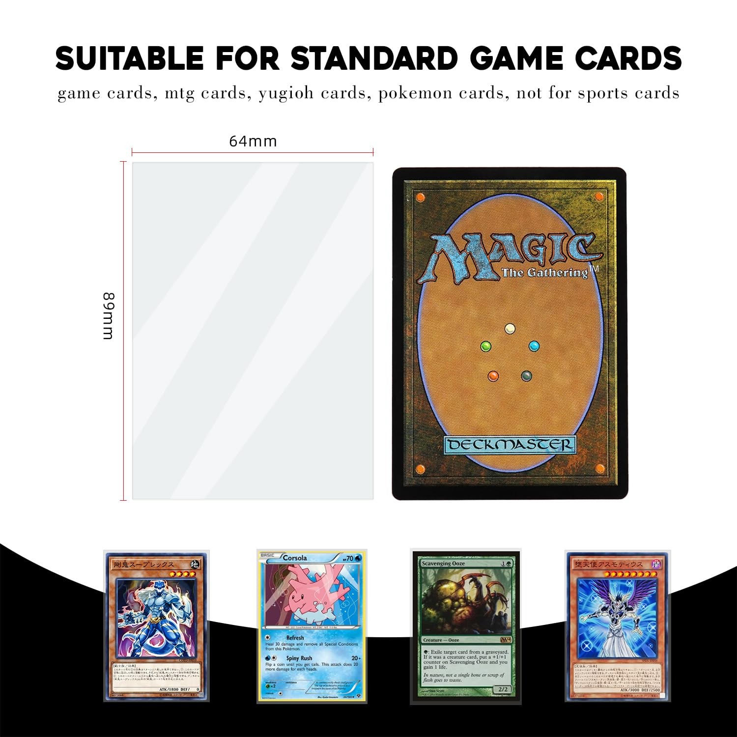 400 Pcs Ultra Clear Perfect Fit Sleeves for MTG, Perfect Inner Sleeves for Do