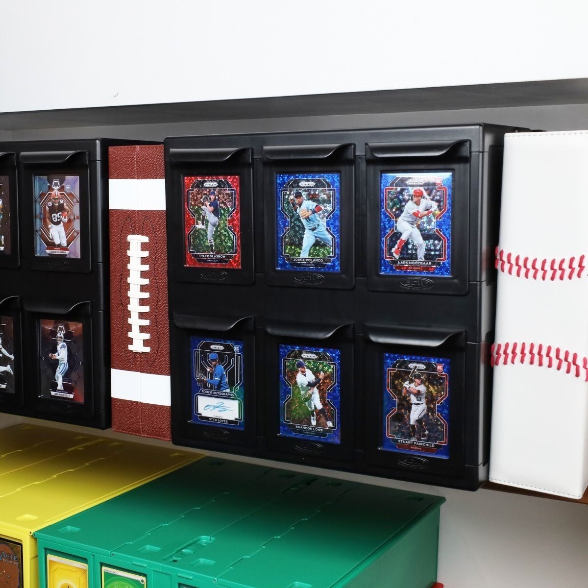 BCW Card Box Bin 6 Drawers Hold 1000+ Gaming / 700 Sports Cards Plastic Connect