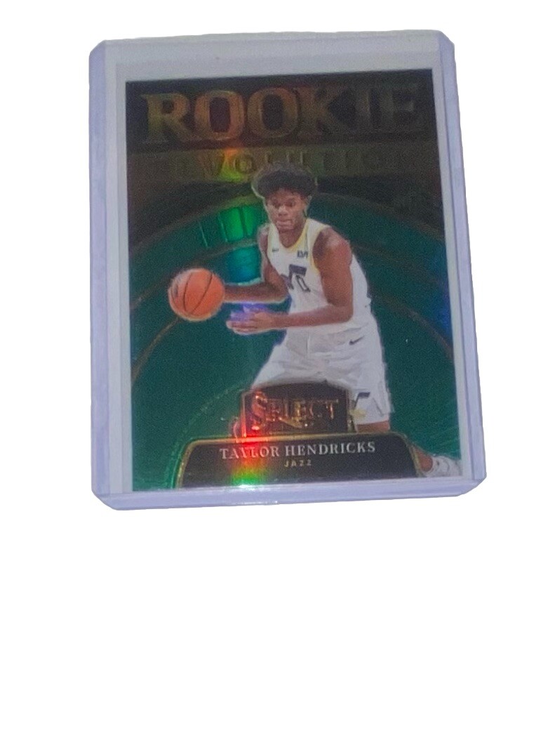 2023-24 Panini Select – Rookie Revolution Green Prizm #11 Taylor Hendricks Preow