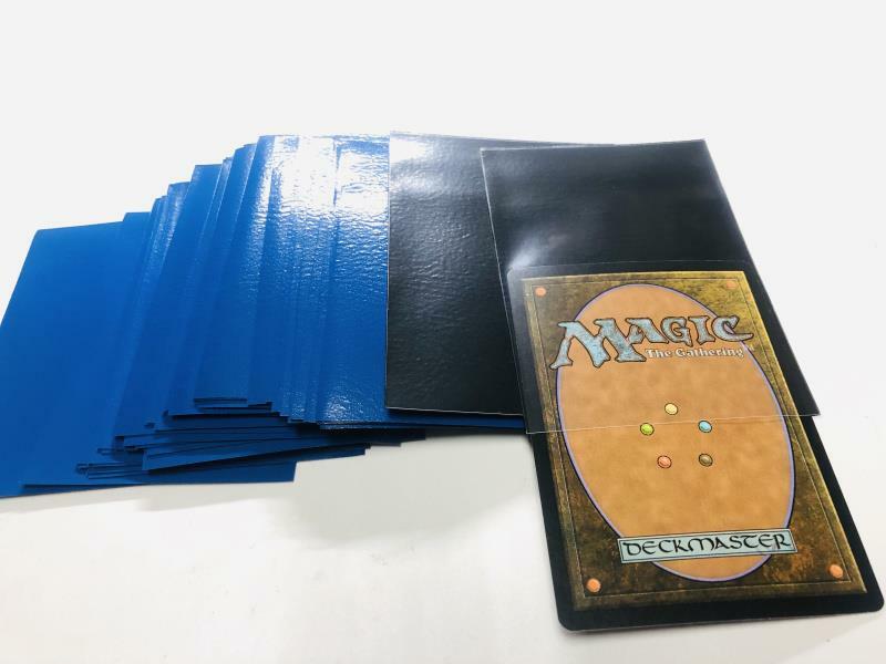 Lenayuyu 300pcs Blueblack Protector Standard MTG Card Sleeves 66x91mm Glossy