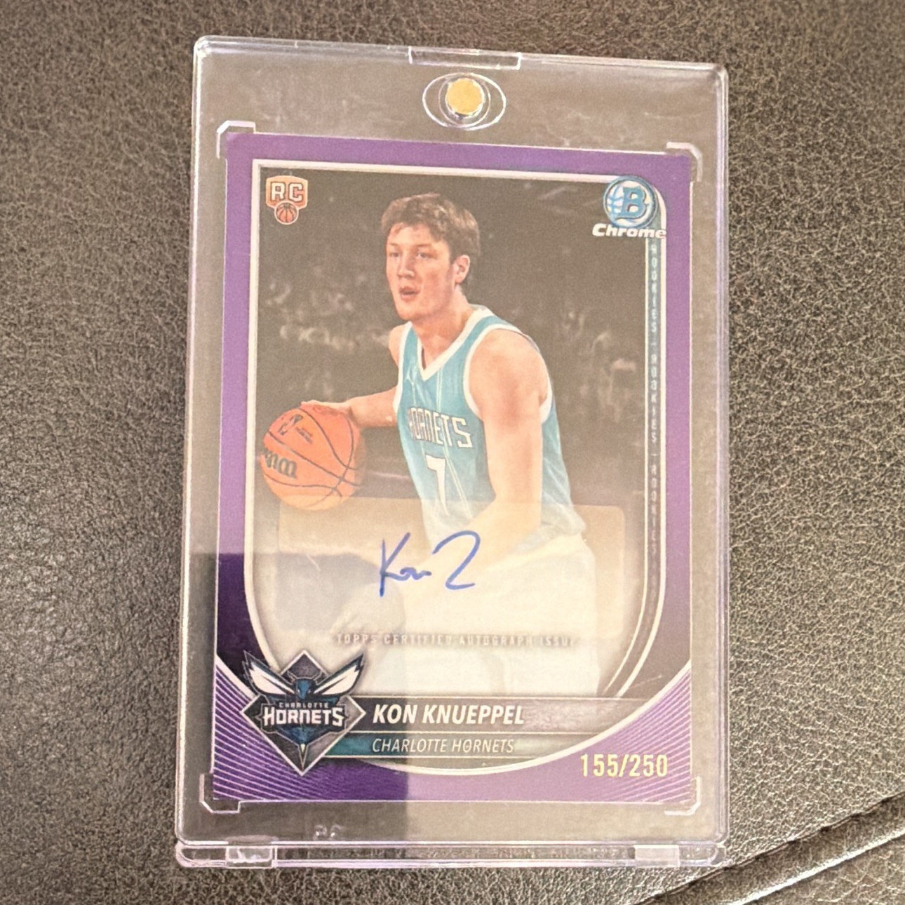 Kon Knueppel 2025-26 Bowman Chrome Autographs Purple /250 RC Auto