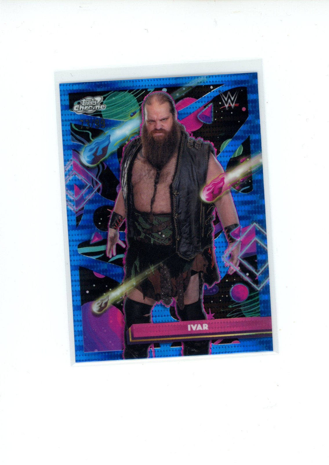 2026 Topps Chrome Cosmic WWE Ivar #78 Blue Moon Refractor 73/99