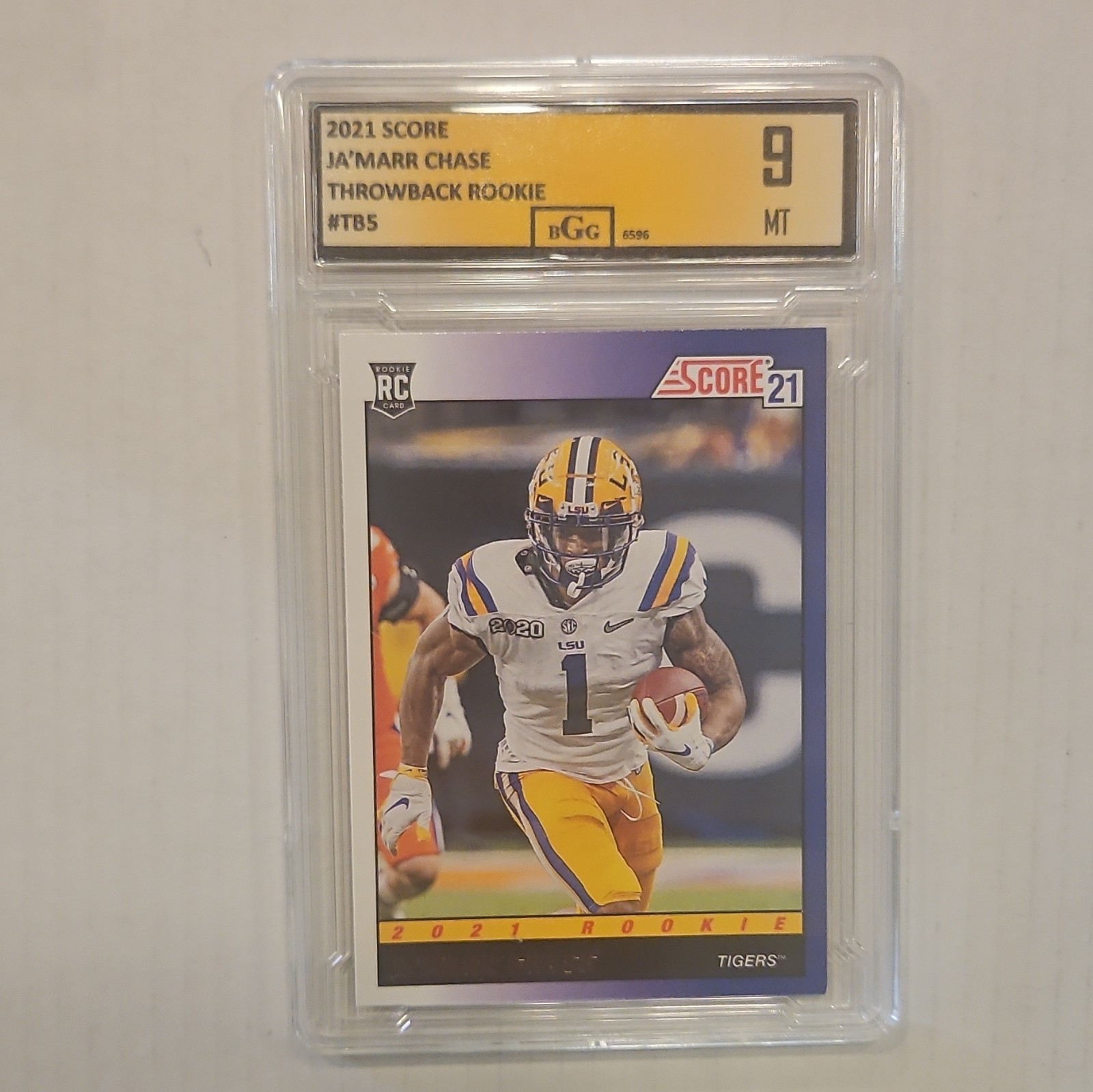 2021 Score Ja’Marr Chase 1991 Throwback Rookies #TB5 BGG 9 Mint LSU