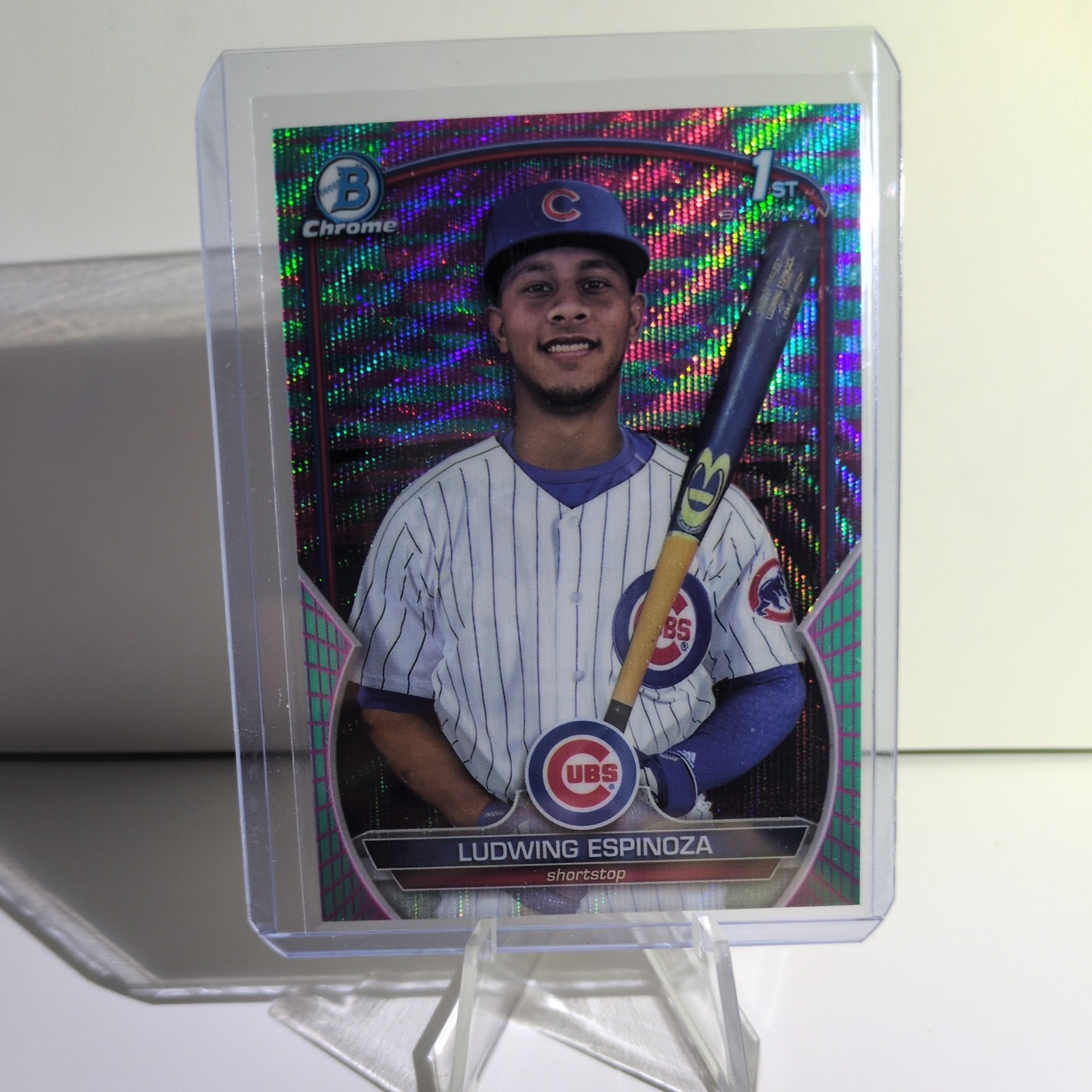 2023 Bowman Chrome Ludwing Espinoza #BCP-192 Aqua & Pink Vapor Refractor /125 RC