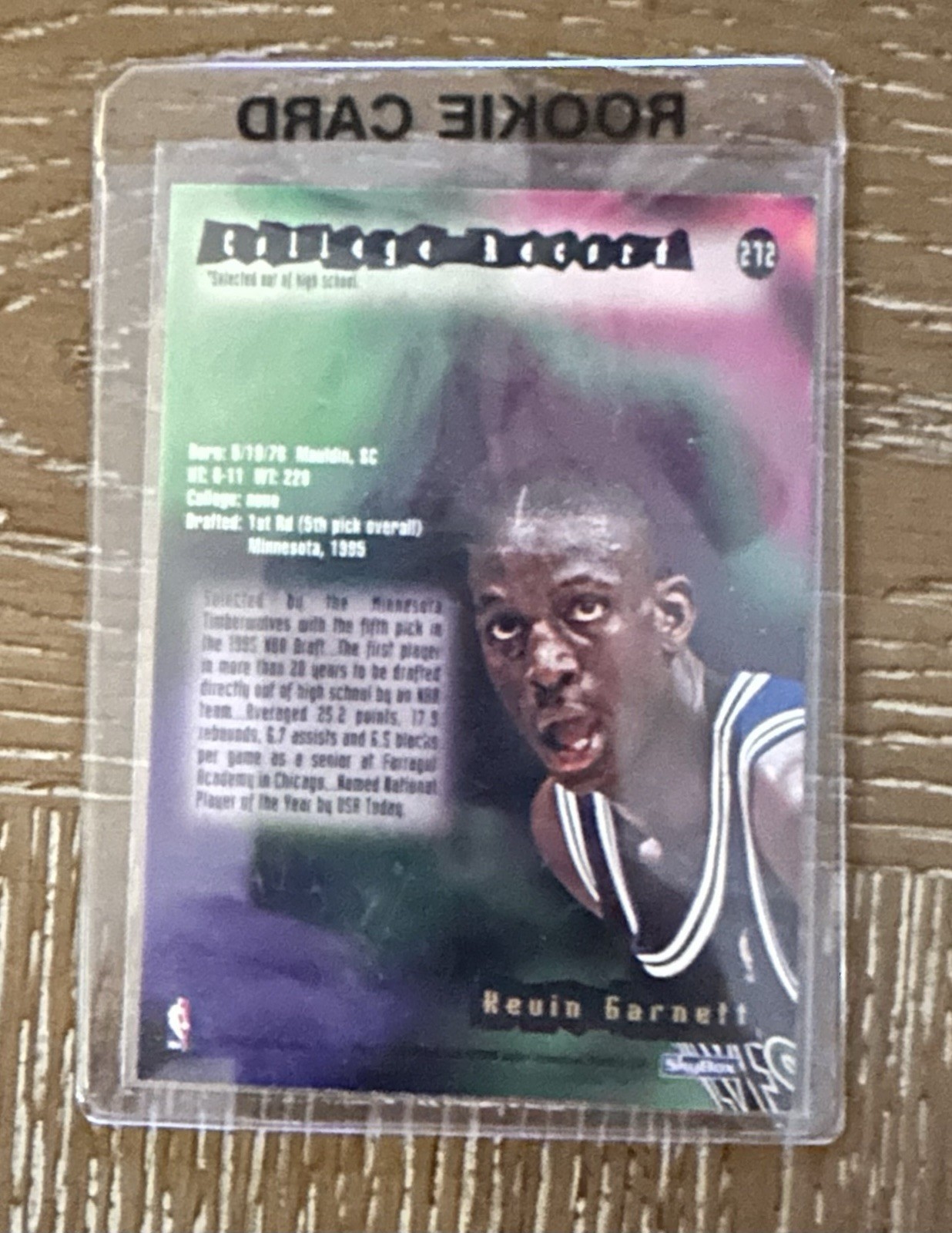 1995-96 NBA Hoops – Rookie Kevin Garnett #272 (RC)