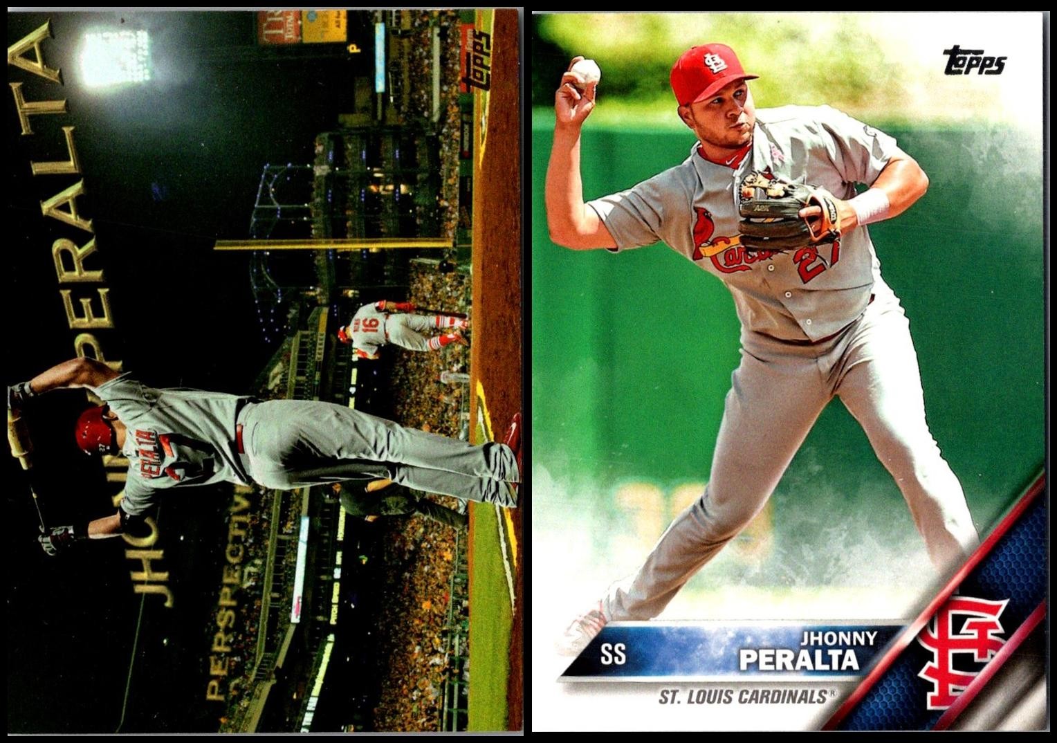 2016 Jhonny Peralta (2) Card Lot – BRING HOME SOMETHING TRULY REMARKABLE!