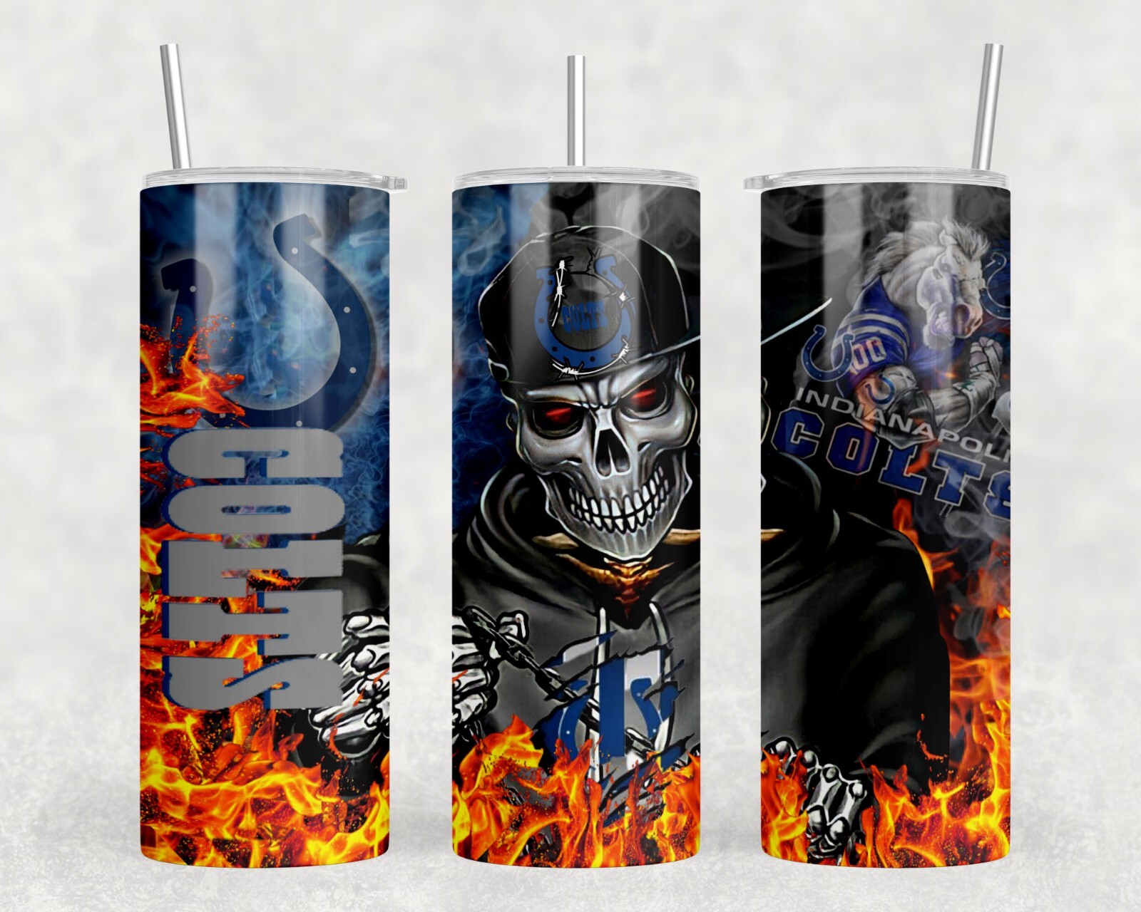 Colts Skull 20 oz Tumbler