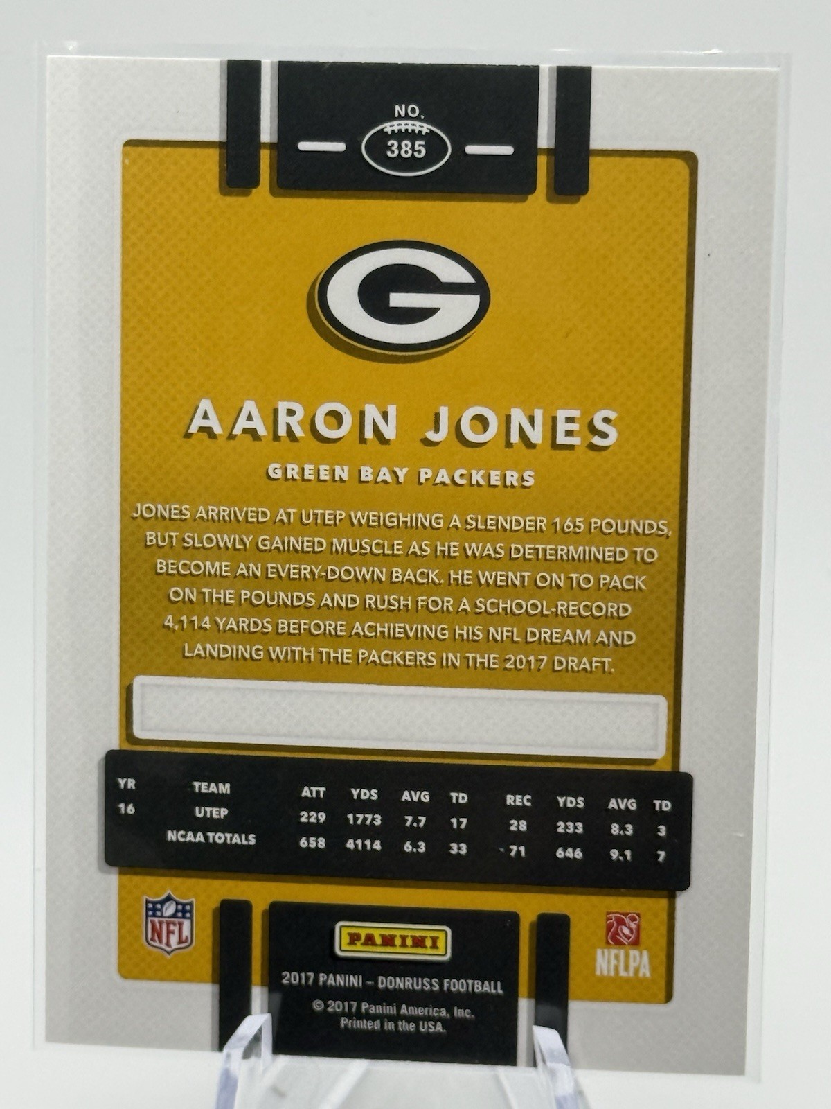 2017 Panini Donruss – Rookies Aaron Jones #385 (RC)