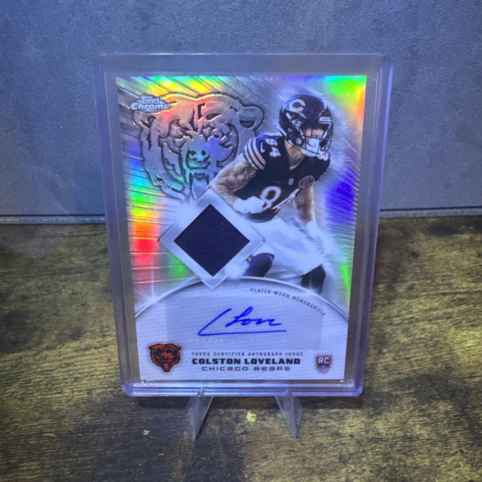 2025 Topps Chrome Colston Loveland Rookie Patch Autograph Holo #RPA-CL Bears