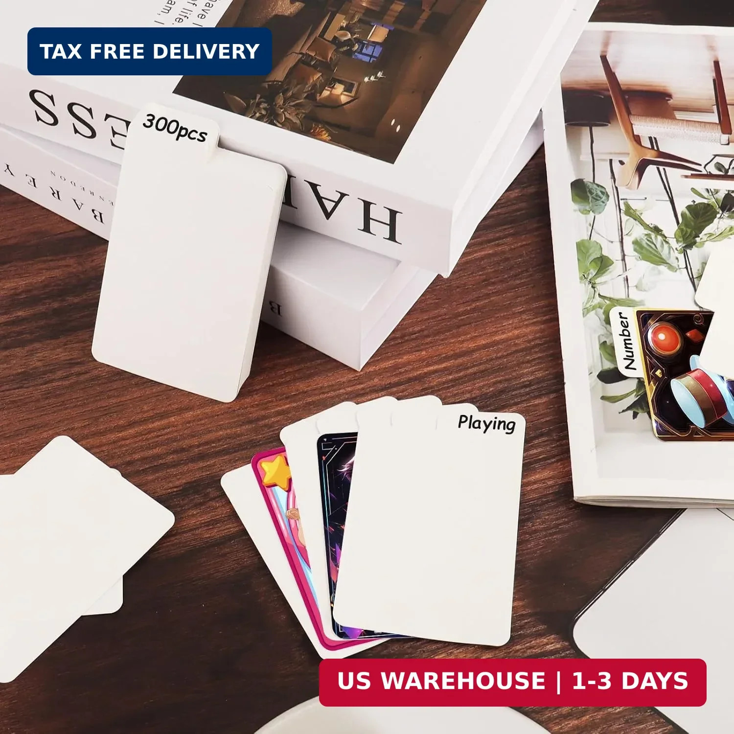 300 Pieces Trading Card Dividers, Blank Paper Card Dividers White Card Separator