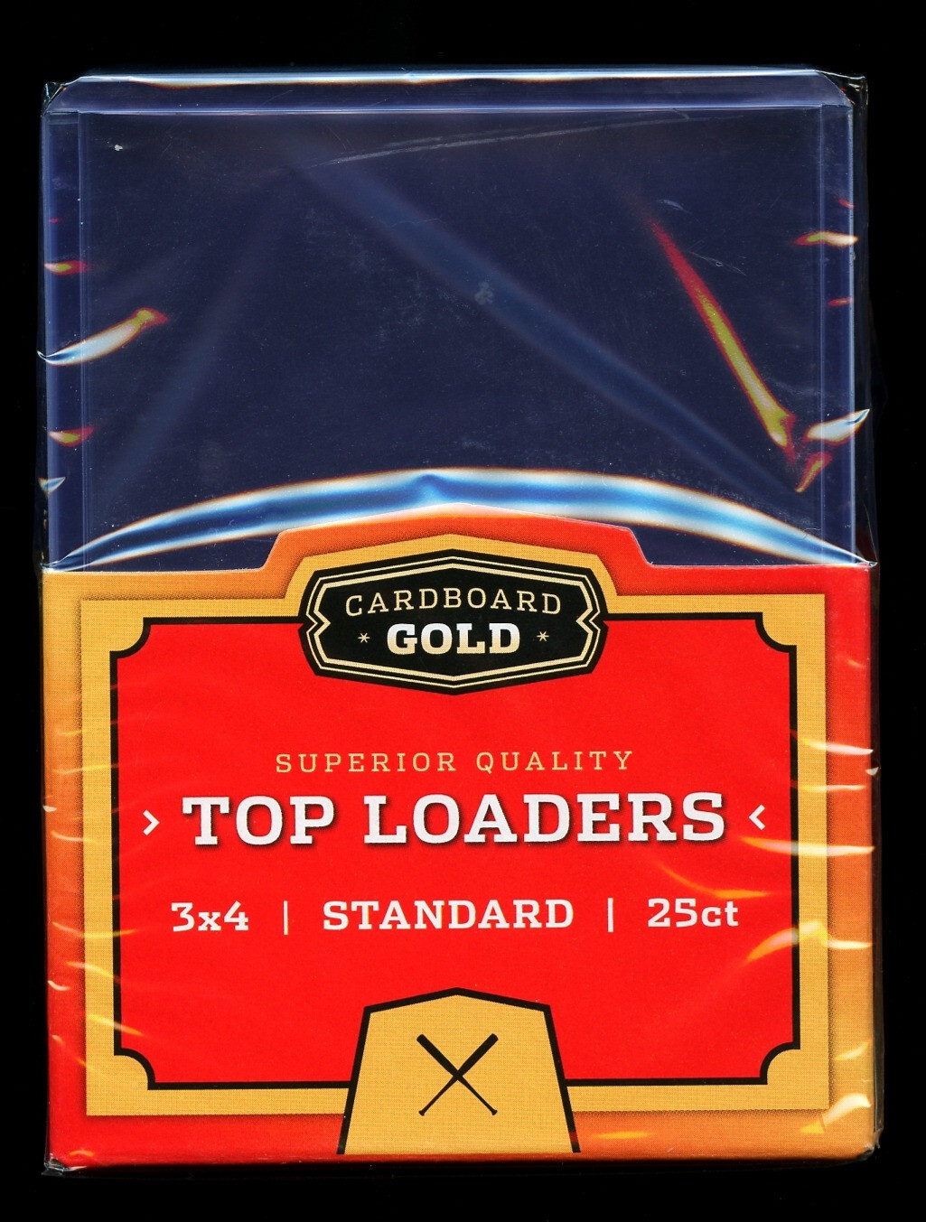 25 Count (1 Pack) of 3×4 CBG Cardboard Gold Pro Standard Size Top Loaders