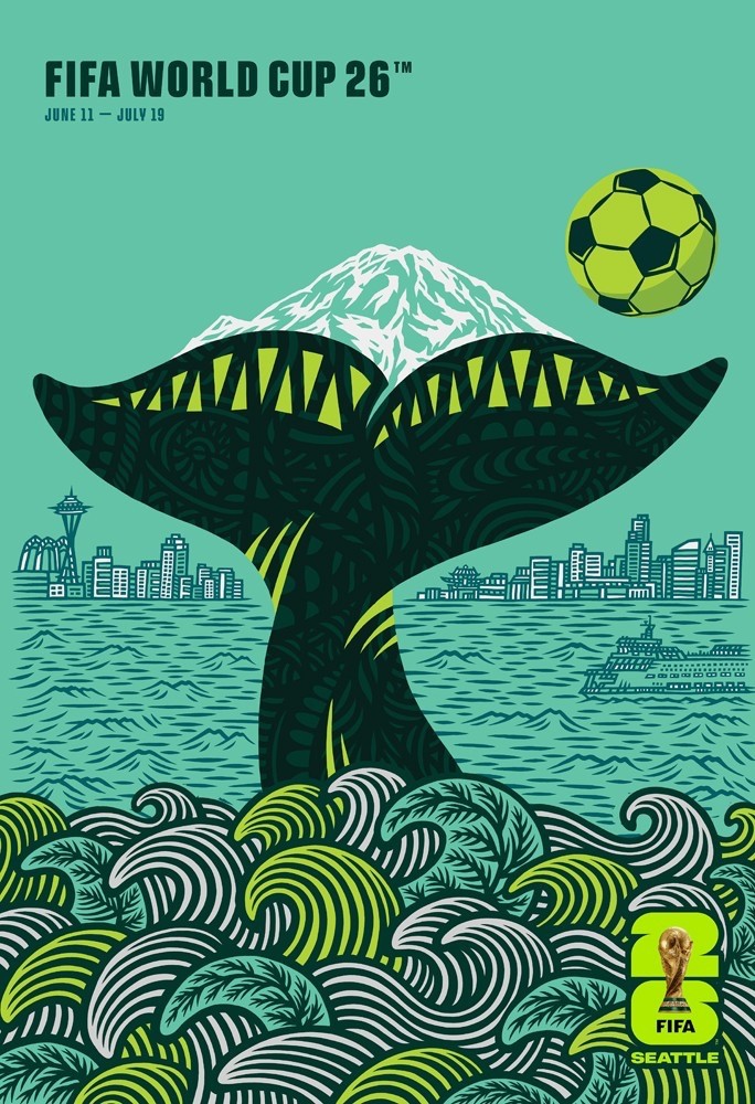 FIFA World Cup 2026 Soccer Football OFFICIAL 24×36 POSTER – Host City SEATTLE