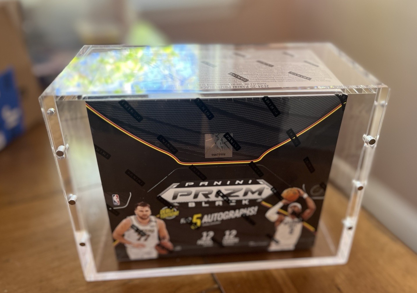 Acrylic Display Case Magnetic Lid FITS 2024-25 Prizm Black Basketball Hobby Box