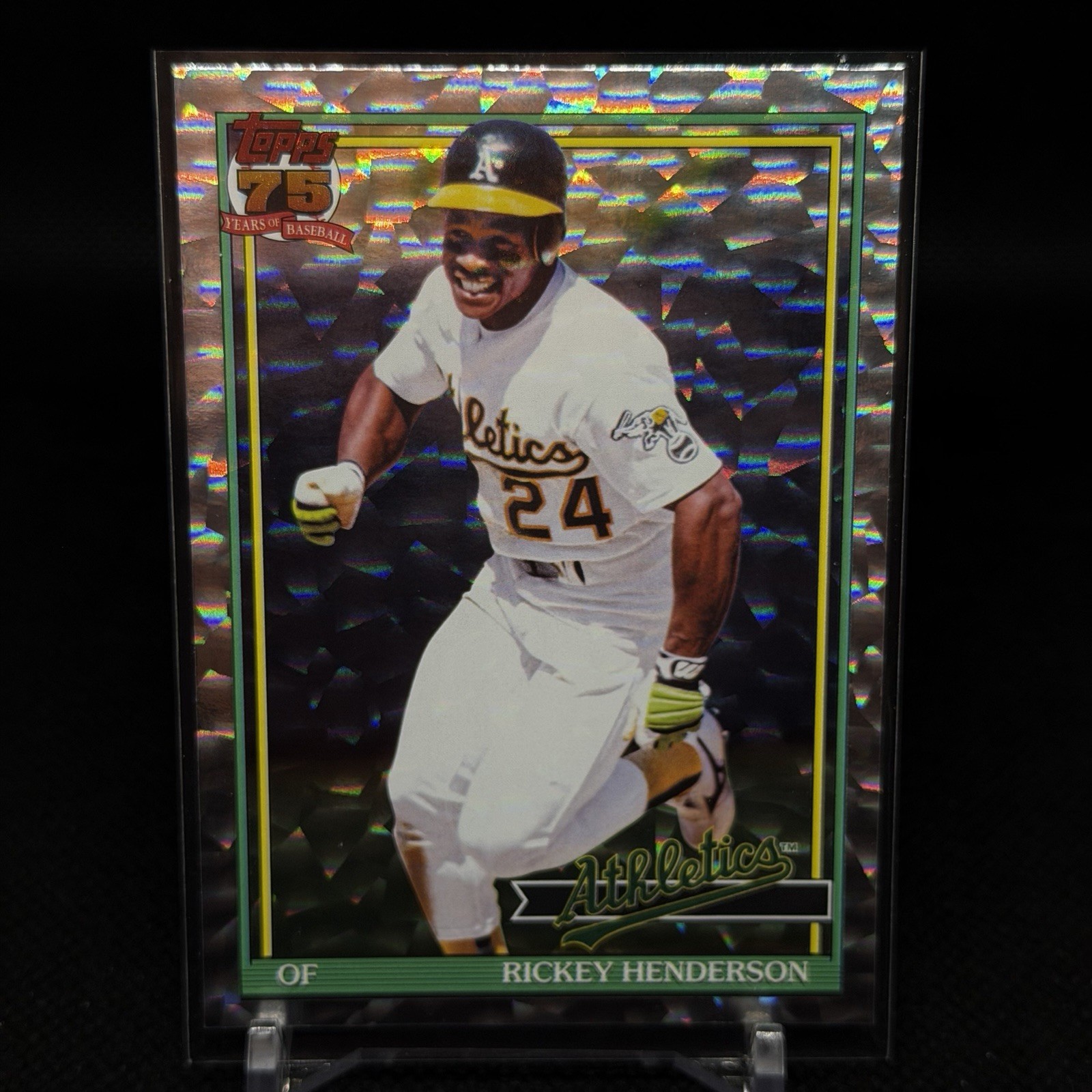 Topps 2026 Series 1 Crackle foil Rickey Henderson #T91-52 Athletics MLB