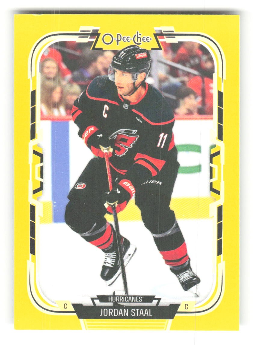 2025-26 O-Pee-Chee Yellow Border #251 Jordan Staal Hurricanes