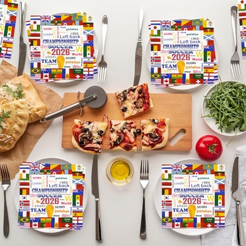 50Pcs World Cup 2026 Party Napkins – Internationals Themed Paper Napkins Flag