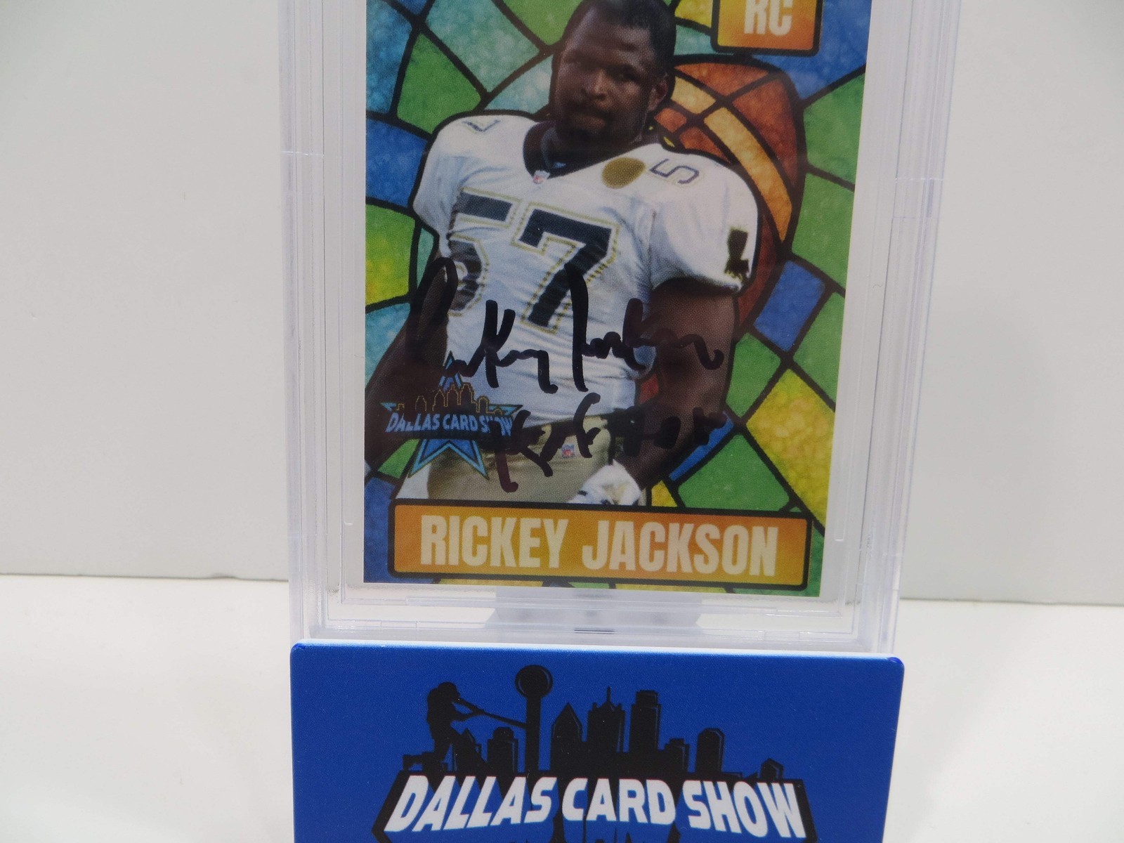 RICKEY JACKSON NEW ORLEANS SAINTS SIGNED 2025 Sept Dallas Card Show BGS BAS SLAB