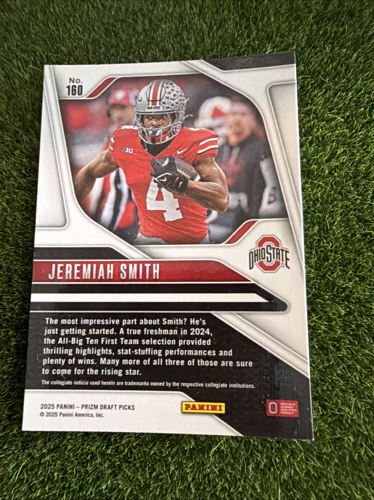 Panini 2024 NIL Ohio State Jeremiah Smith Rookie Base #160 Buckeyes Football AX1