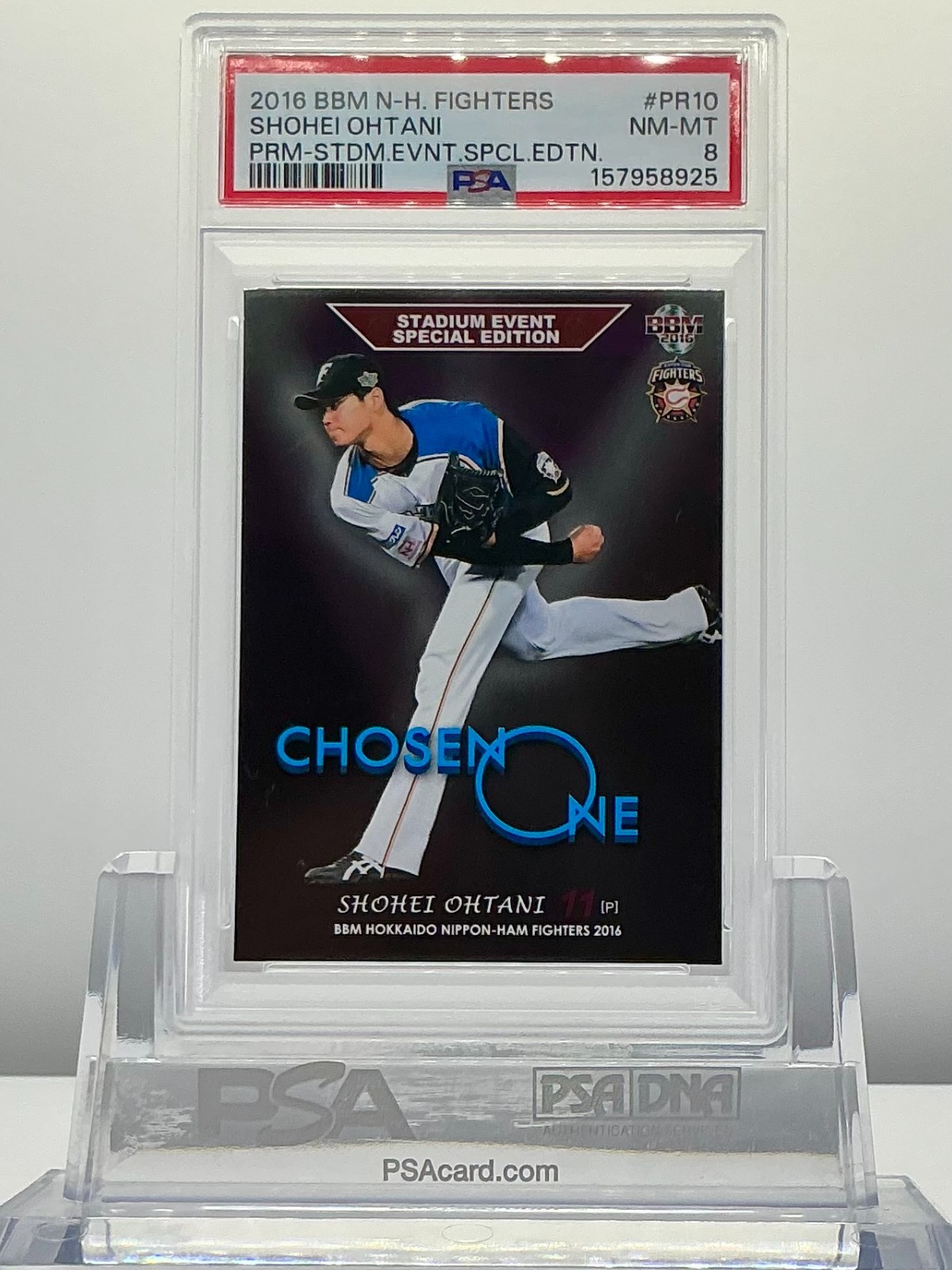 SHOHEI OHTANI 2016BBM N-H.FIGHTERS PROMO-STDM.EVNT.SPCL.EDTN #PR10 PSA9!POP10!RC