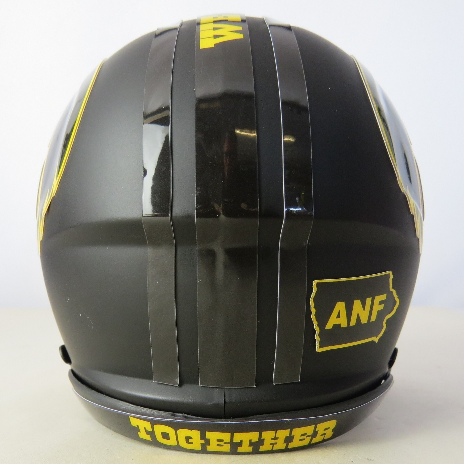 Iowa Hawkeyes Alternate Custom Mini Helmet Black Satin