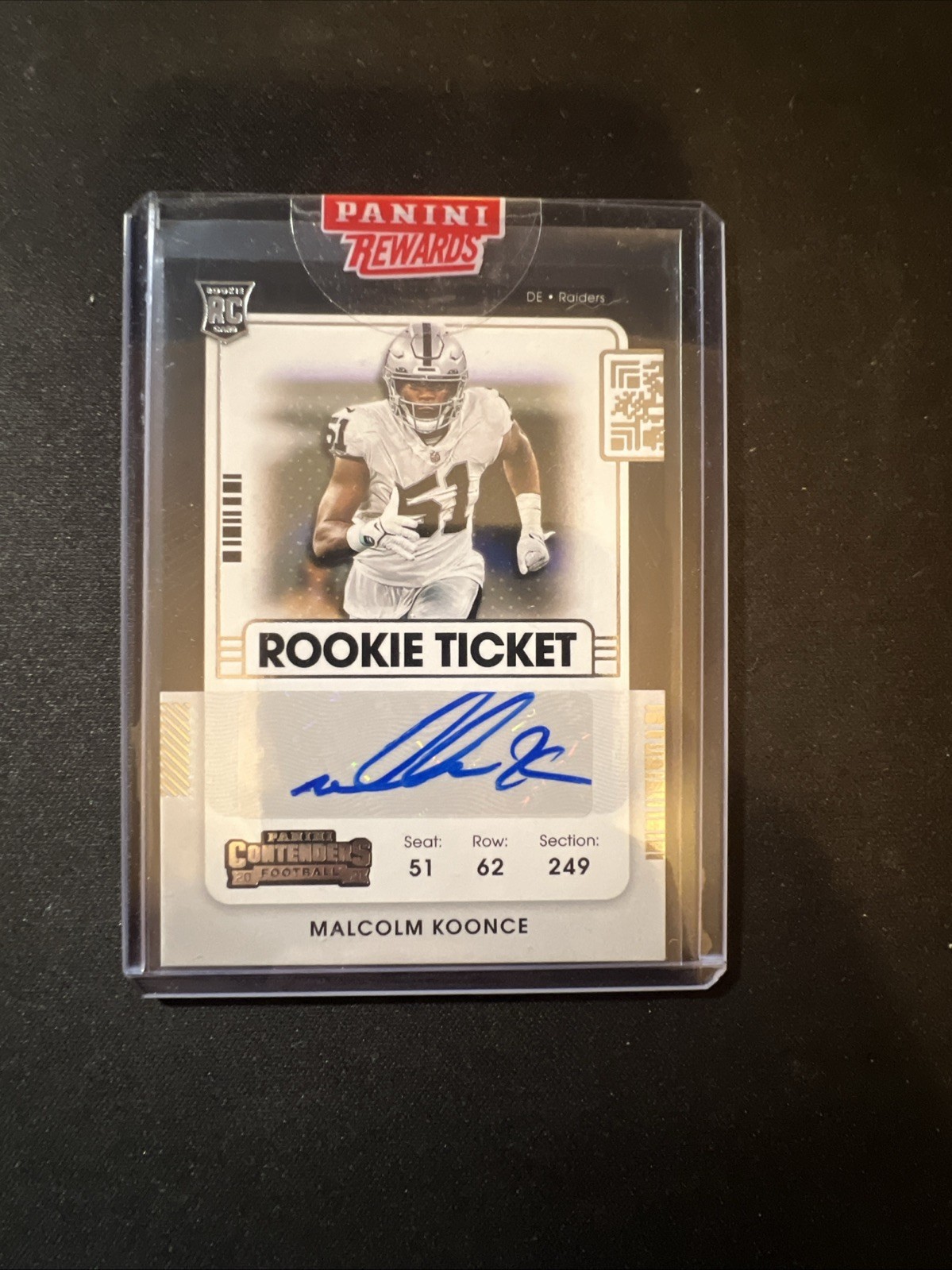 2021 Panini Contenders Malcolm Koonce RC Auto Sealed Riders🔥#184