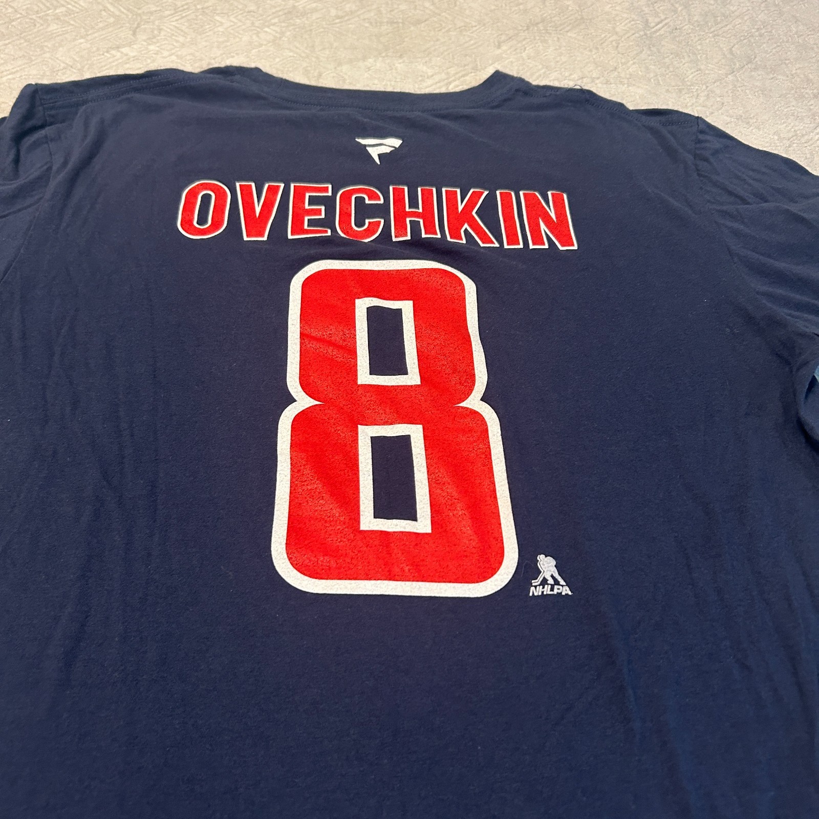 Fanatics Washington Capitals Ovechkin Shirt #8 Mens L Navy Blue Licensed Shirsey