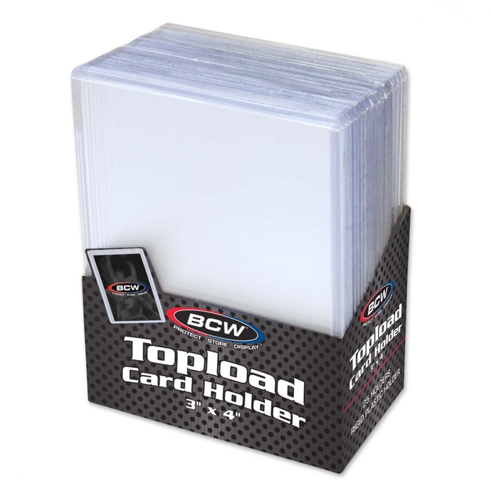 8 packs of 25 (200) BCW 3″ x 4″ Topload Standard Sized Card Holders