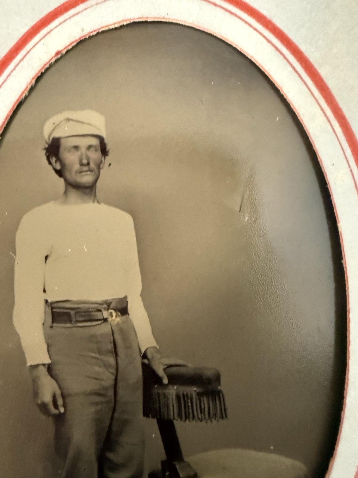 Tintype of an early Baseball Player- Labeled on the back-W D Gard late 1800’s
