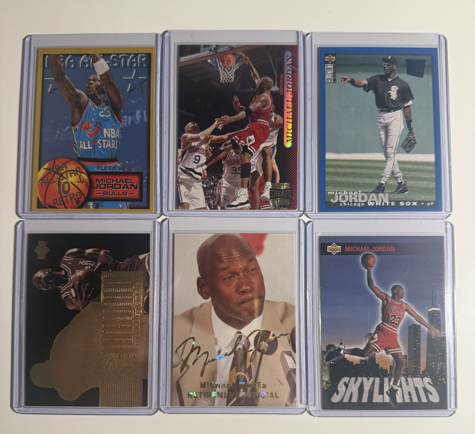 Lot Of 6 Michael Jordan 1990s Insert & Parallel Cards! Condition Varies