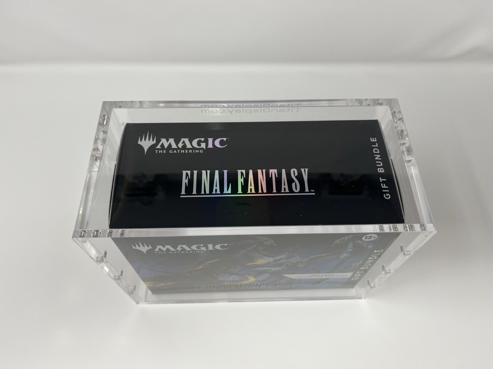Acrylic Display Case Magnetic Lid FITS Magic MTG Final Fantasy GIFT BUNDLE Box
